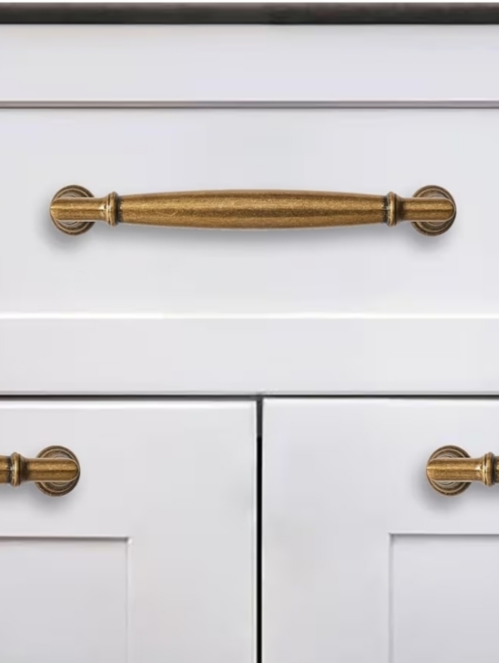 NWOT Antique Brass 5" Cabinet Pulls & Back plate - Set of 8 ea. available